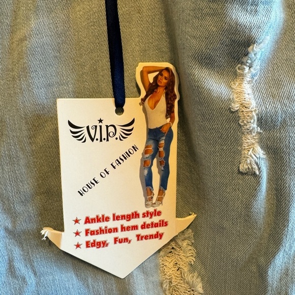 VIP Ankle Length Plus Size Jeans w/ Fashion Hem Detail Sz 23/24 - Picture 3 of 11